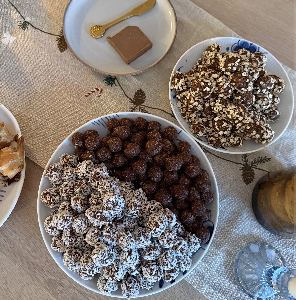 Glutenfri havregrynskugler med valgfri smagsvariant